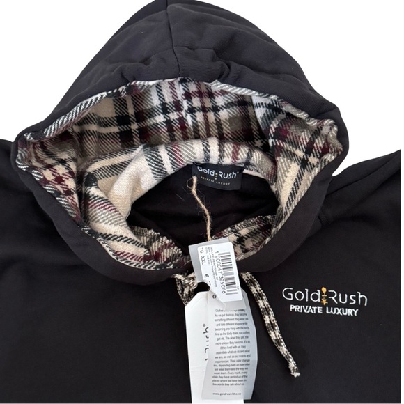 Gold Rush 78 Men’s Private Luxury Black Hoodie Sweatshirt Size XXL NWT - Picture 2 of 7